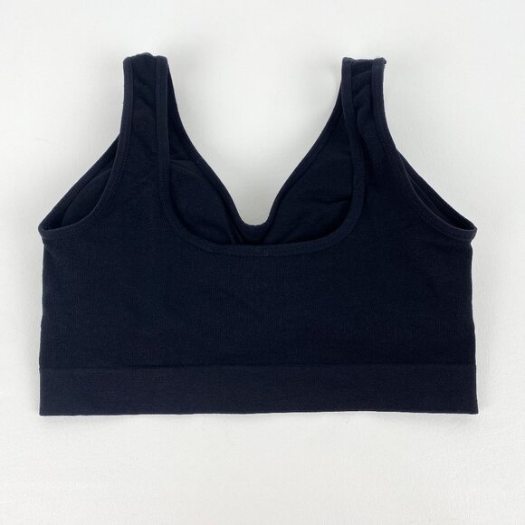 Women's Wireless Marilyn Monroe Bra Bralette size L Black Stretch Fabric - Picture 5 of 6
